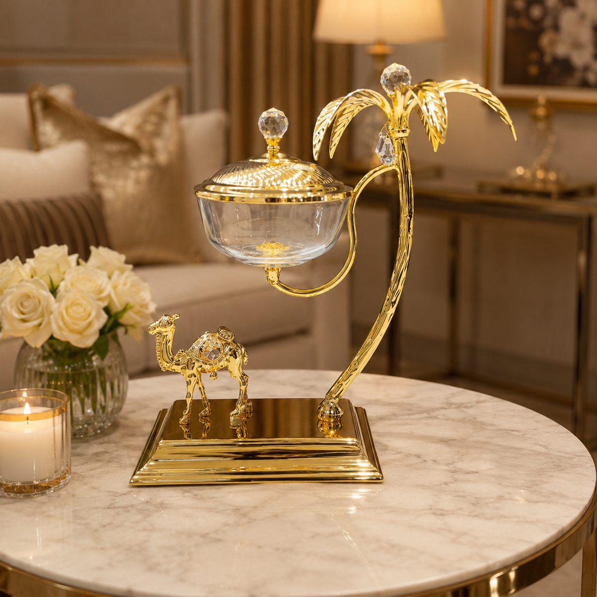 Palm royal dryfruit bowl with camel