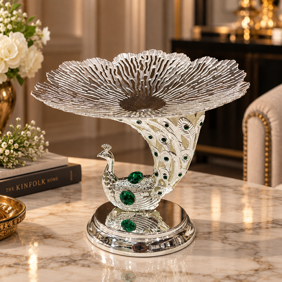 Peacock Single Server with Stand Small