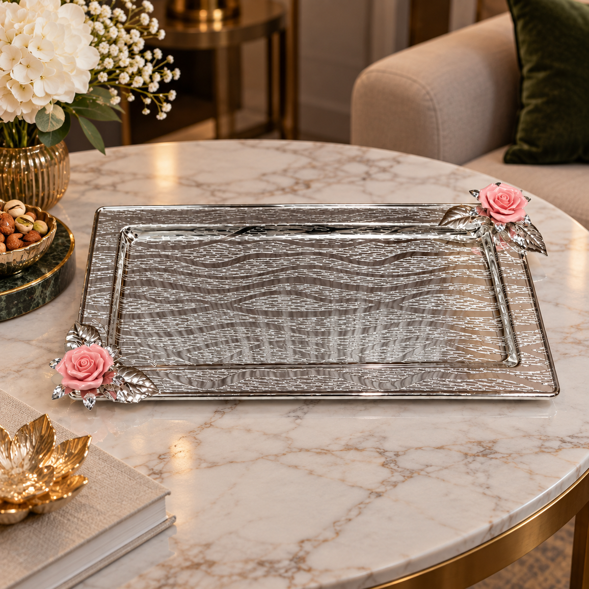 Double Blossom Tray