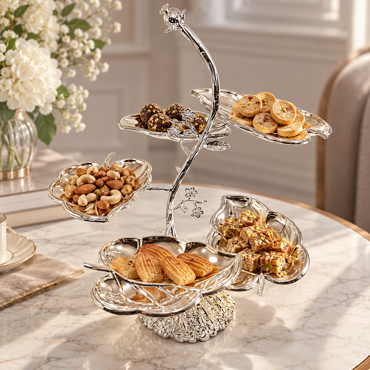 5 in 1 Leaves Tree Platter