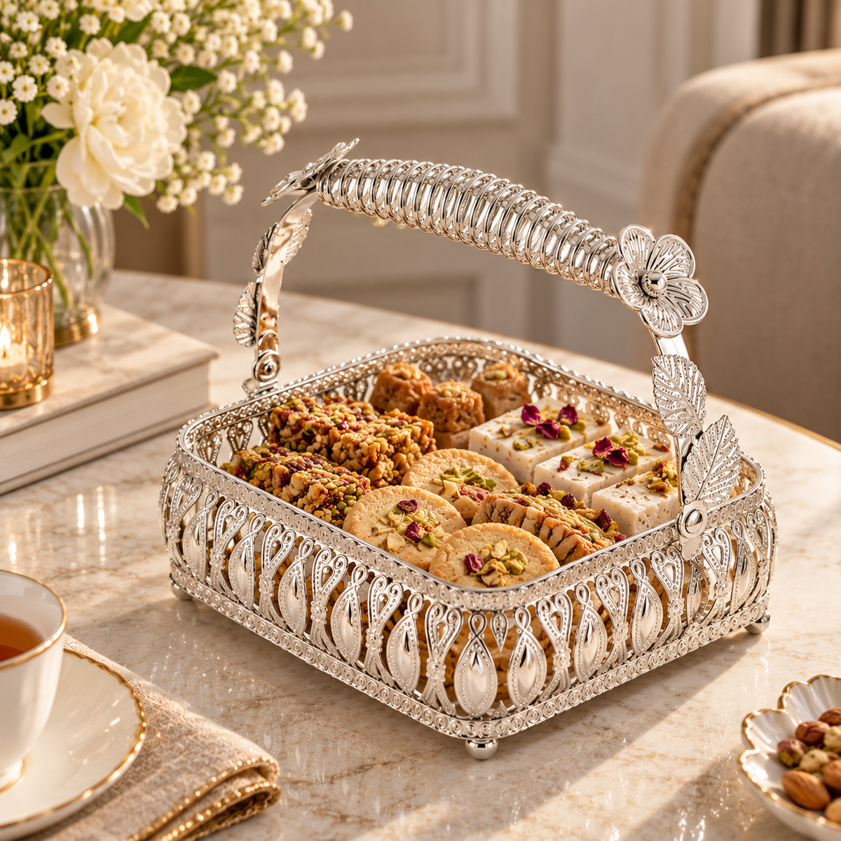 Rosalia Square Handle Basket