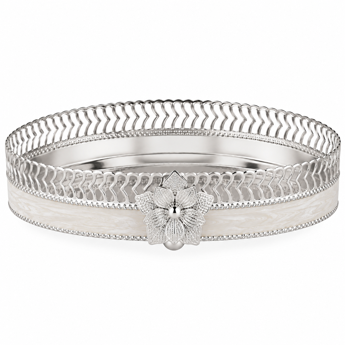 Majestic Bloom Oval Tray
