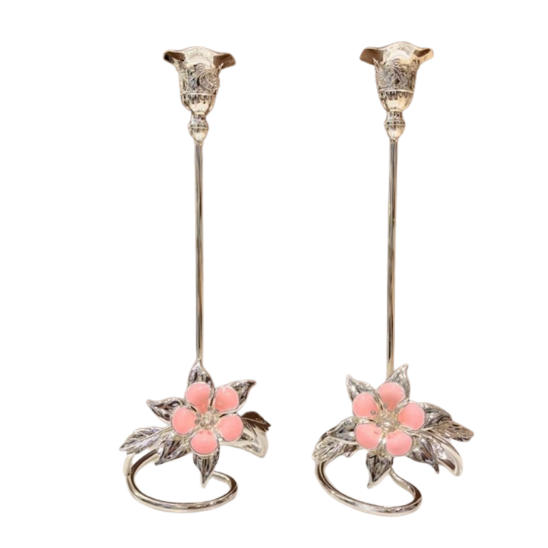 Flower Candle Stand Set of 2 Large