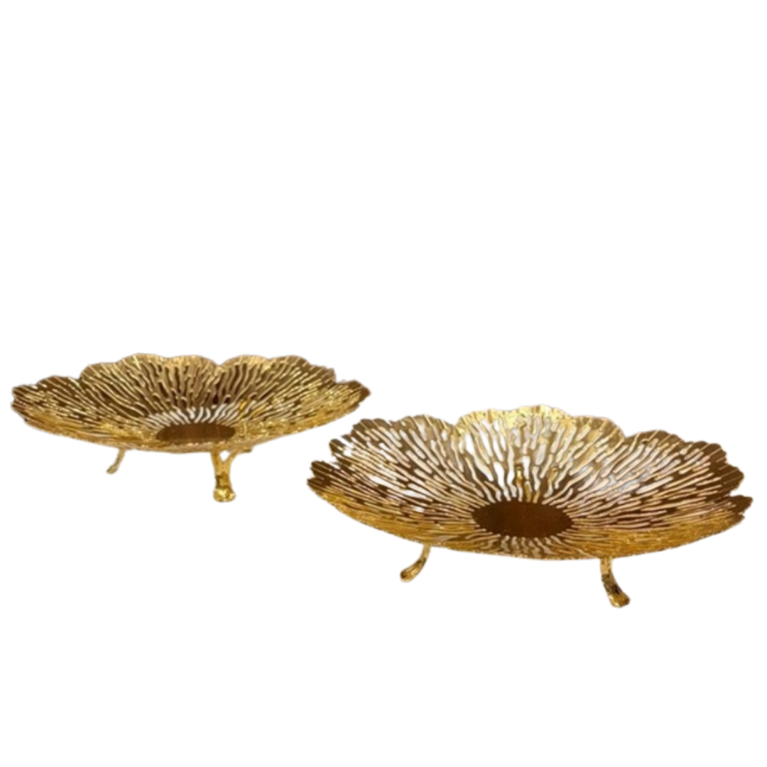 New Classic Round Tray With Stand Set of 2