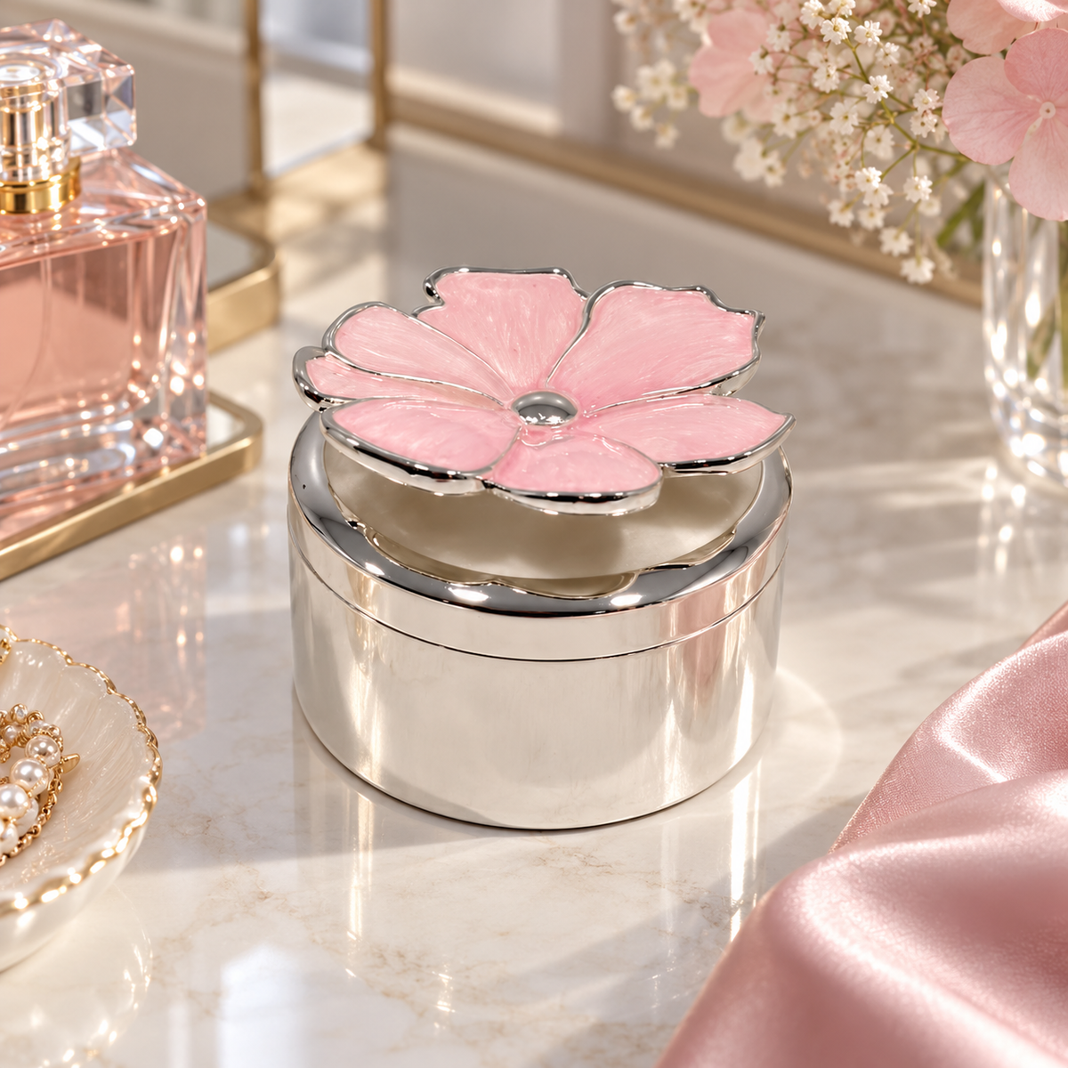 Flower jewelry box