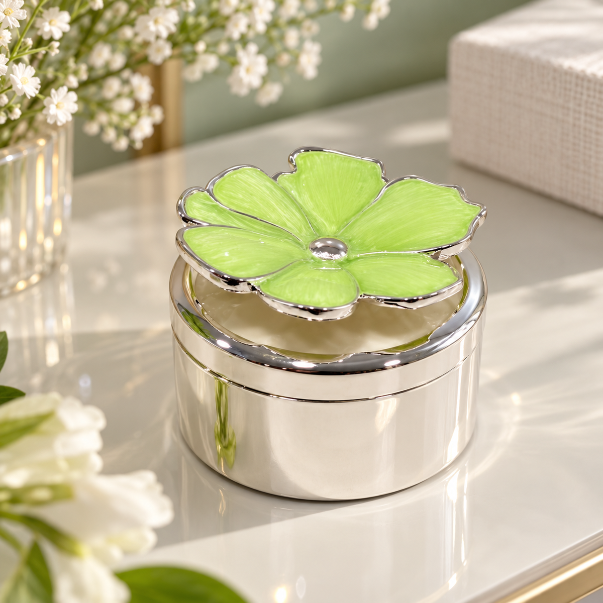 Flower jewelry box