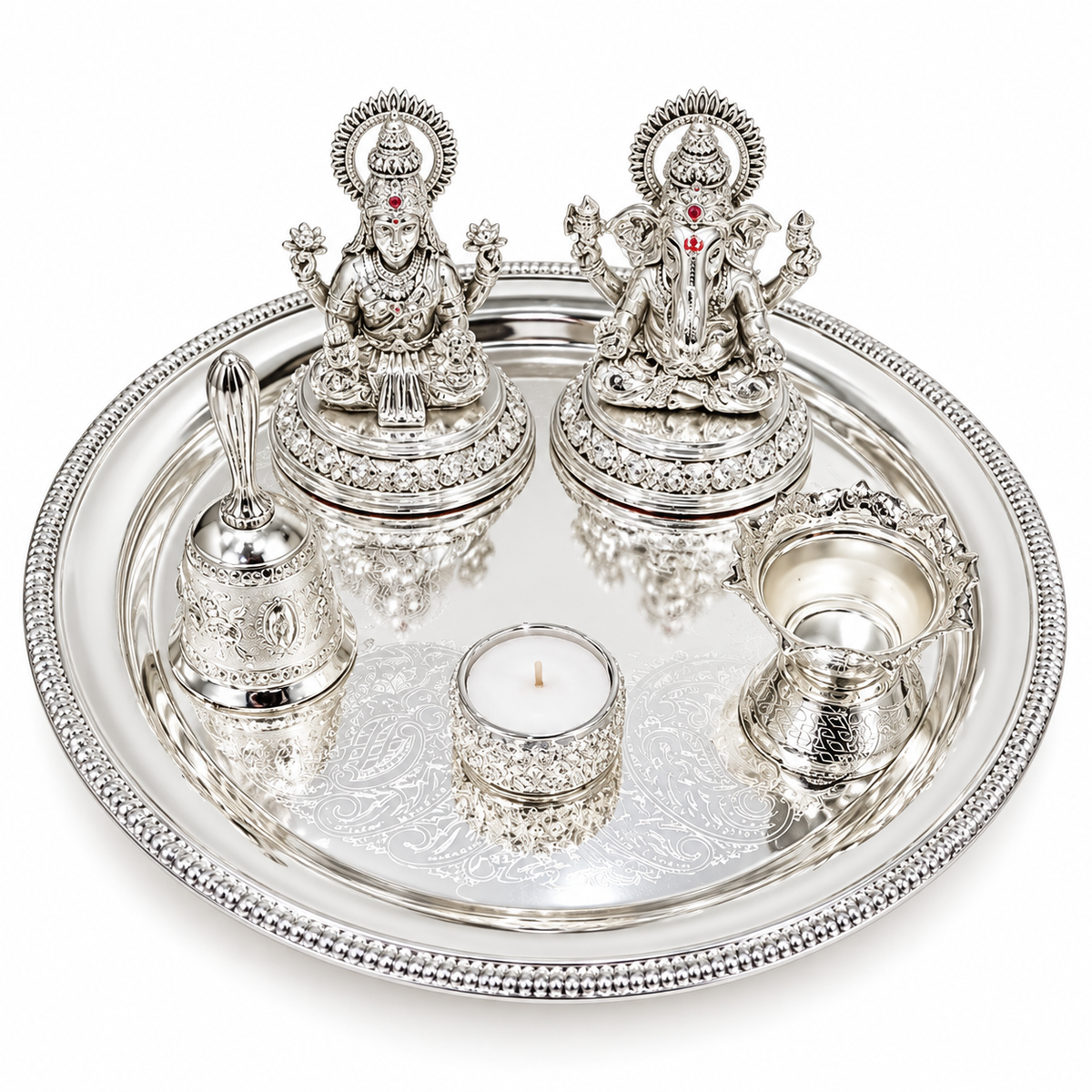 Chakra Laxmi Ganesha Puja Thali
