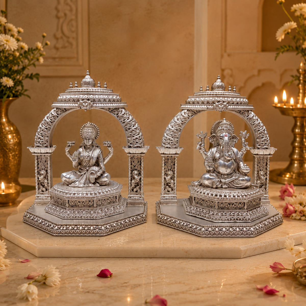 Laxmi Ganesha with Arch