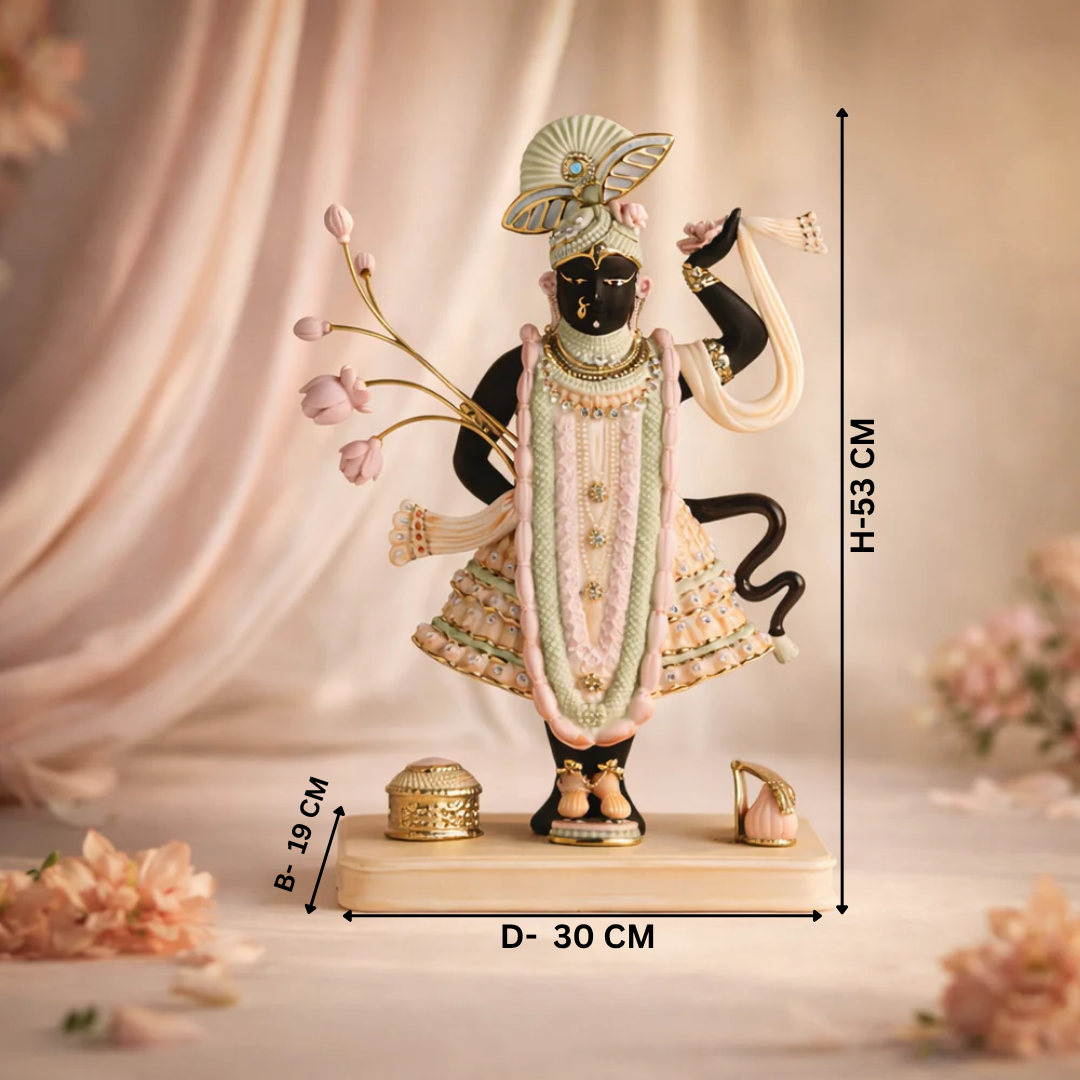 Shrinath Ji Pastel Shringar Porcelain Idol