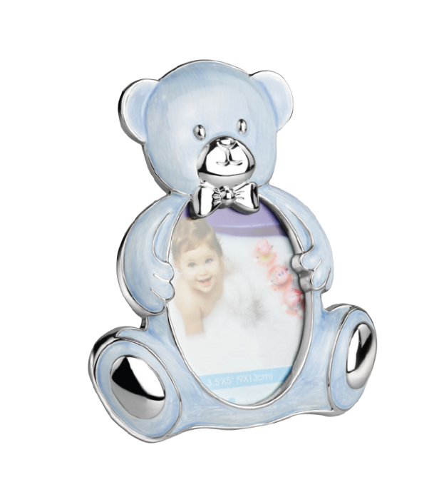 TEDDY BEAR PHOTO FRAME BLUE
