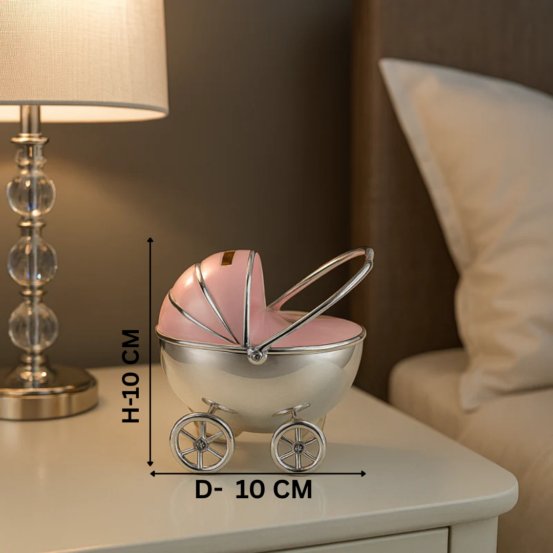 Baby Carriage Money Bank – Pink