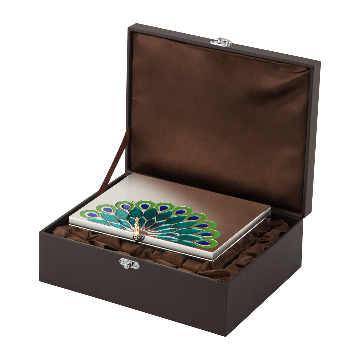Peacock dry fruit Box Silver