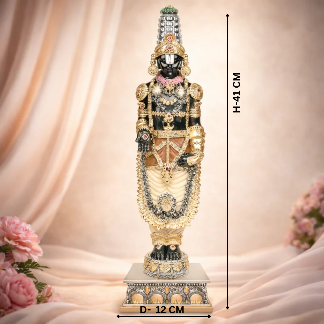 Tirupati Balaji Royal Coral Gold Temple Idol