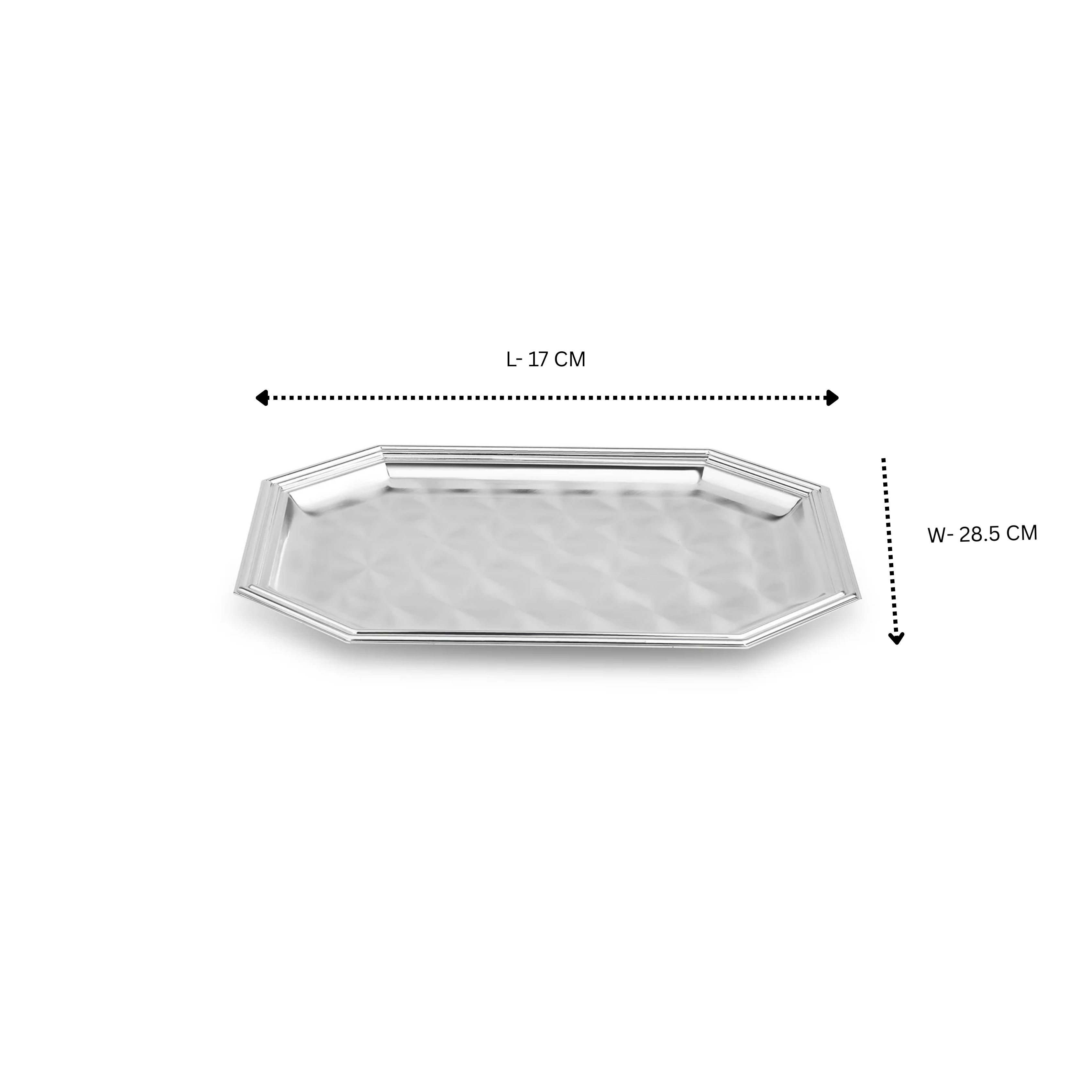 Small Octagon Tray Silver