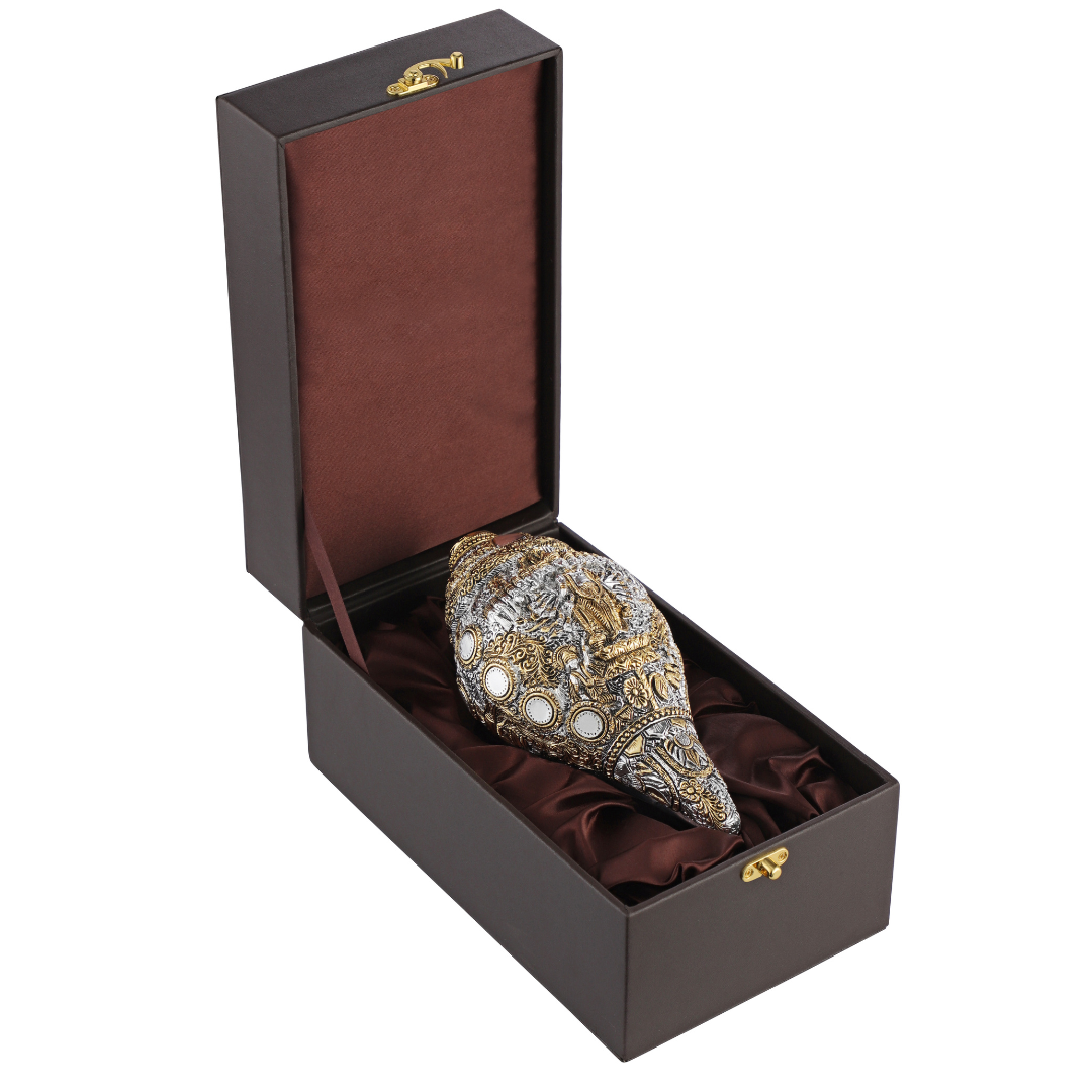 Vishnu Shankh Glossy Dual Tone