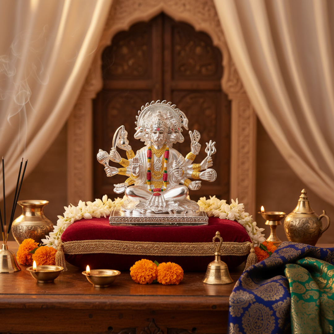 Panchmukhi Hanuman ji Silver