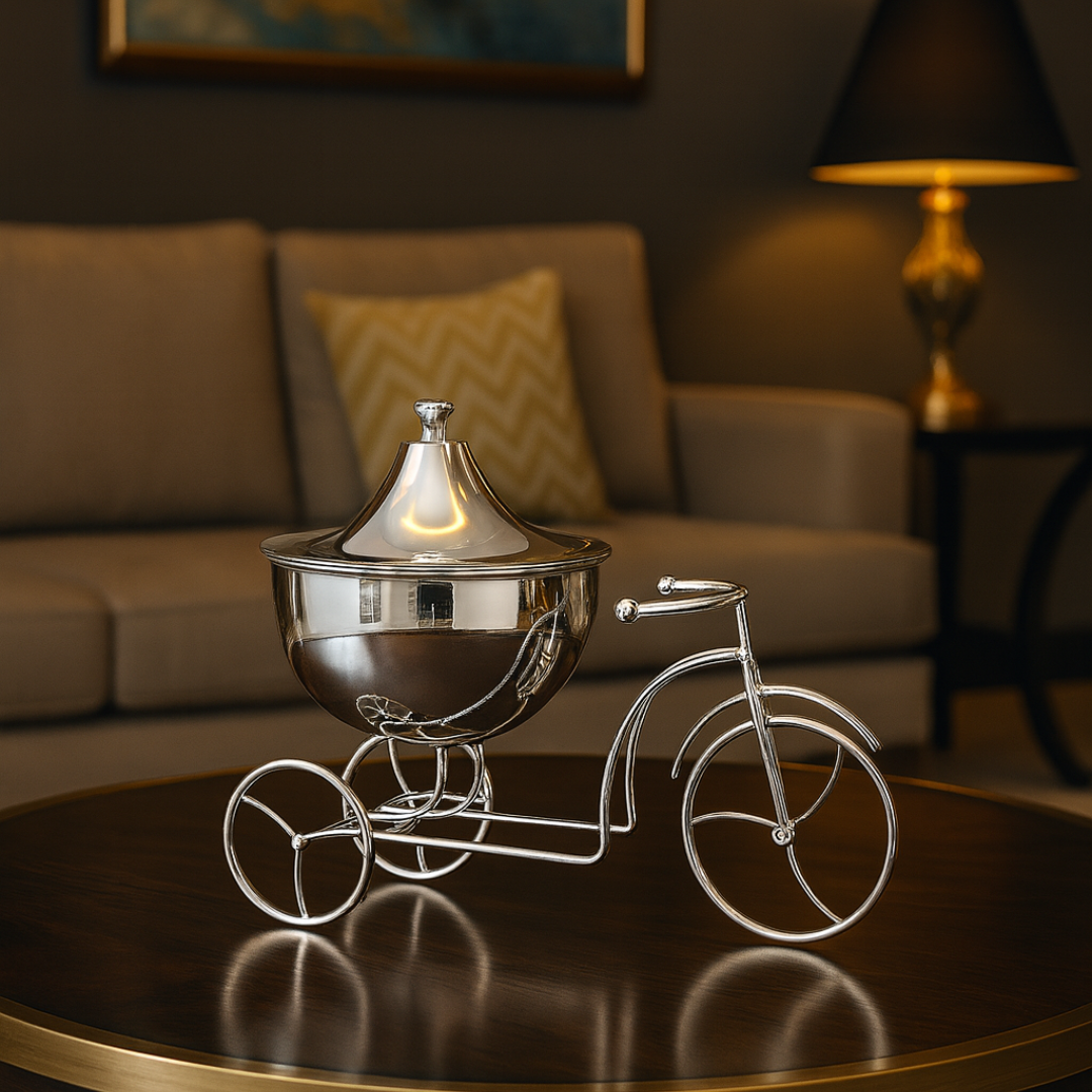 Bicycle With Bowl Silver