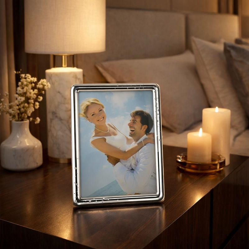 Swaroski photoframe medium - 5*7 - silver