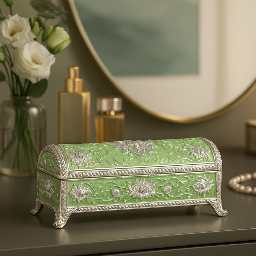 Lotus Jewellry Box (green)