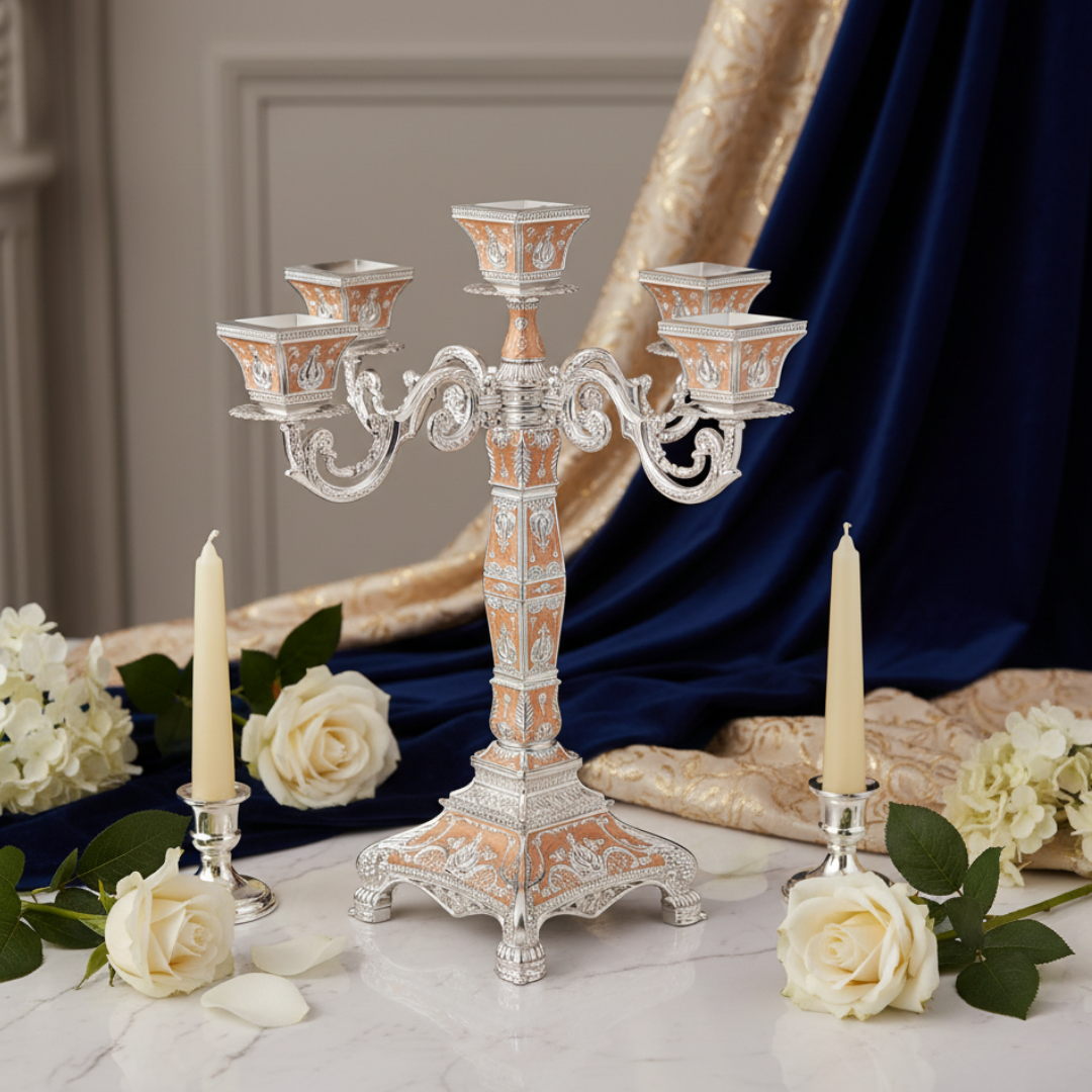 5 in 1 Candle Stand Peach