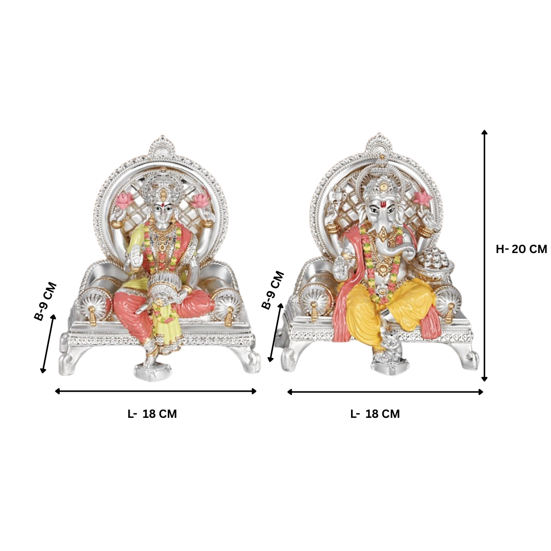 Singhasan Laxmi Ganesha 20 cm