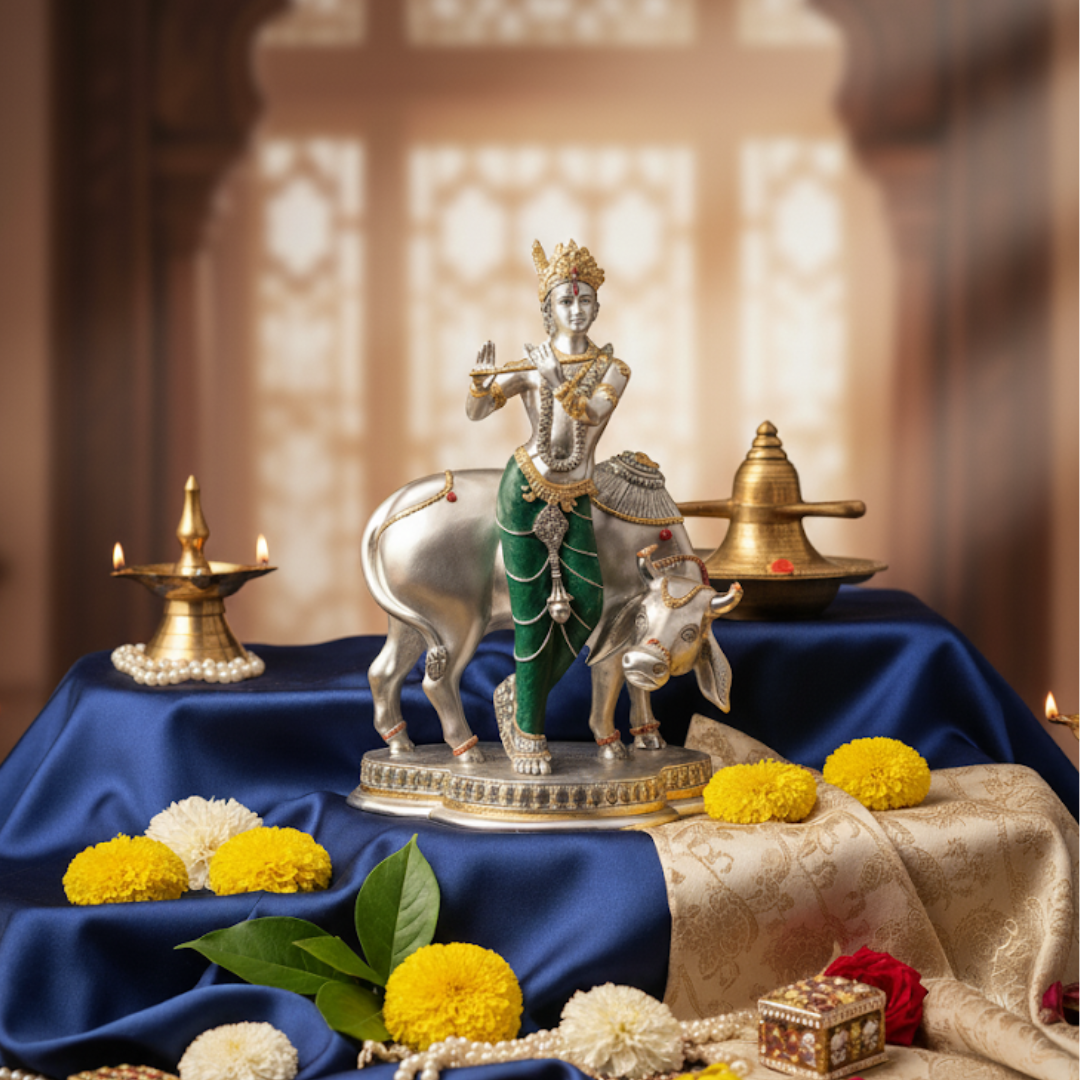 Standing Cow Krishna Green