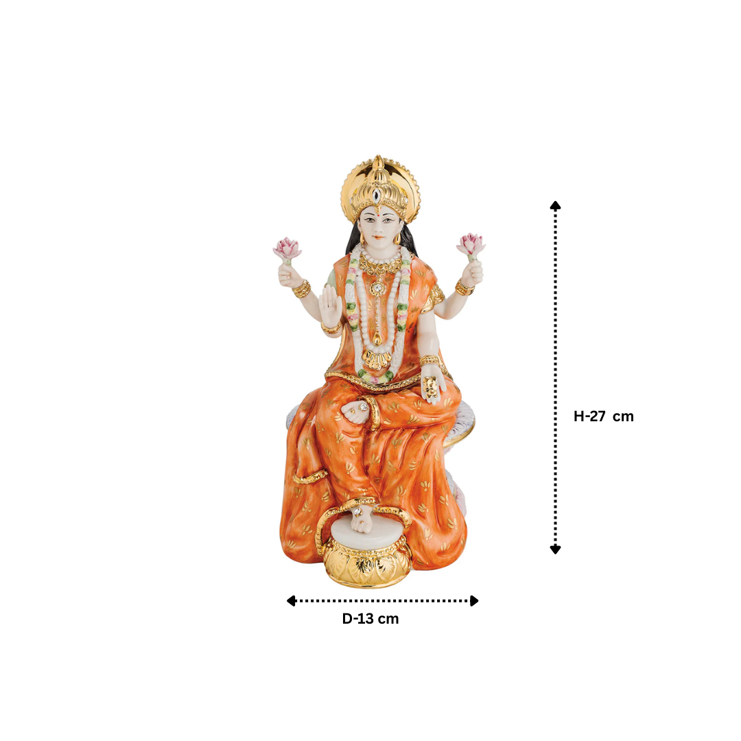 Laxmi ji Porc.- Colored