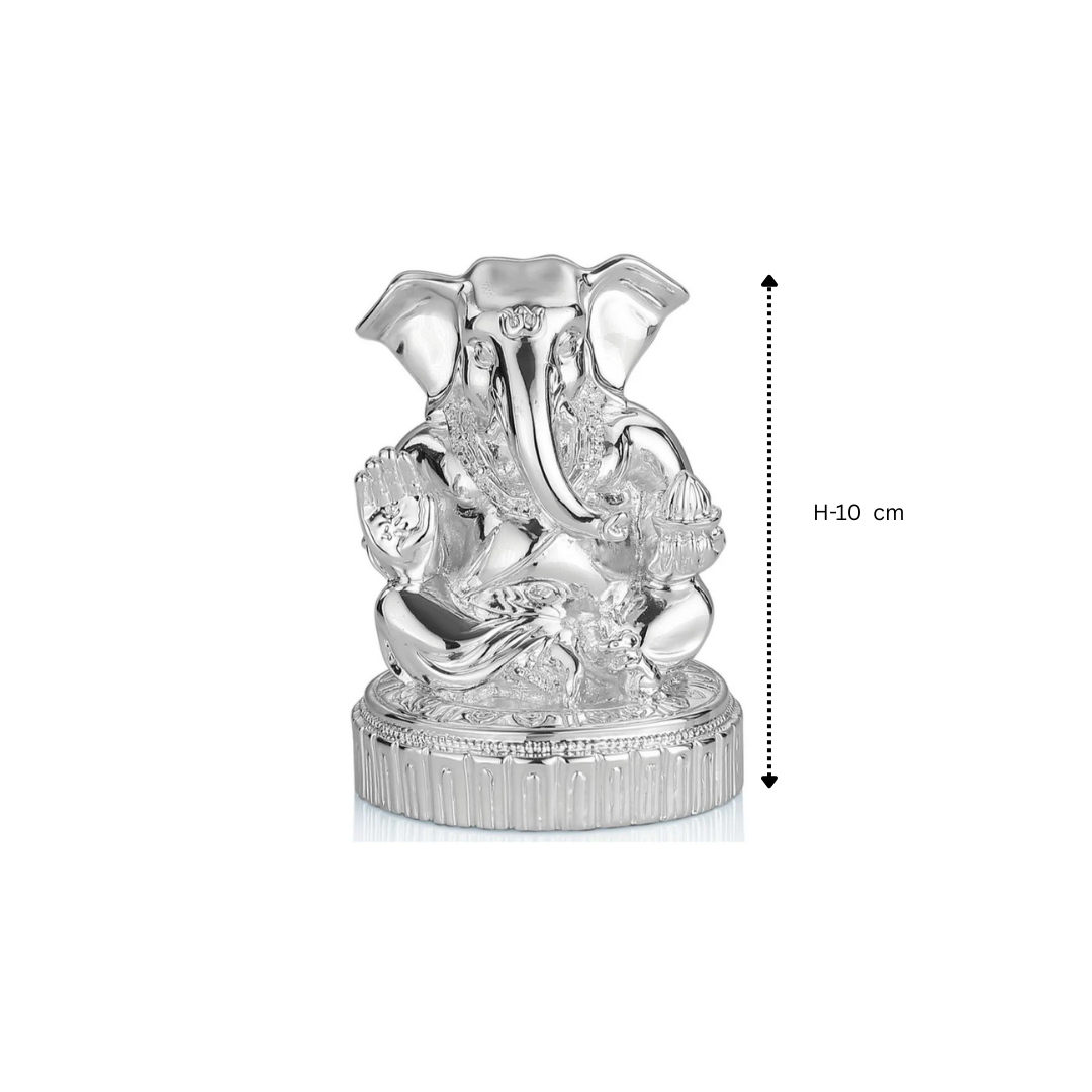 Small Ganesha Silver + glossy (h-10 cm)