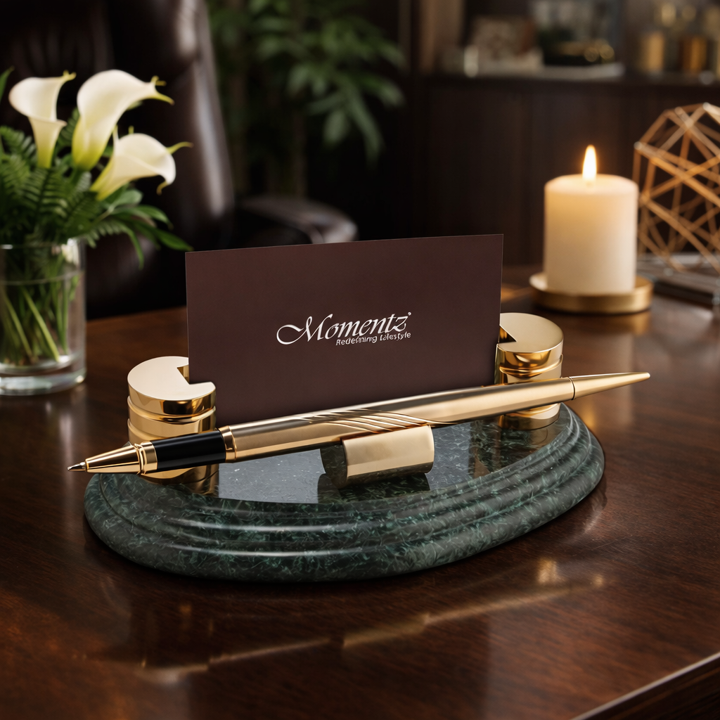 Pen with Card Holder- Green