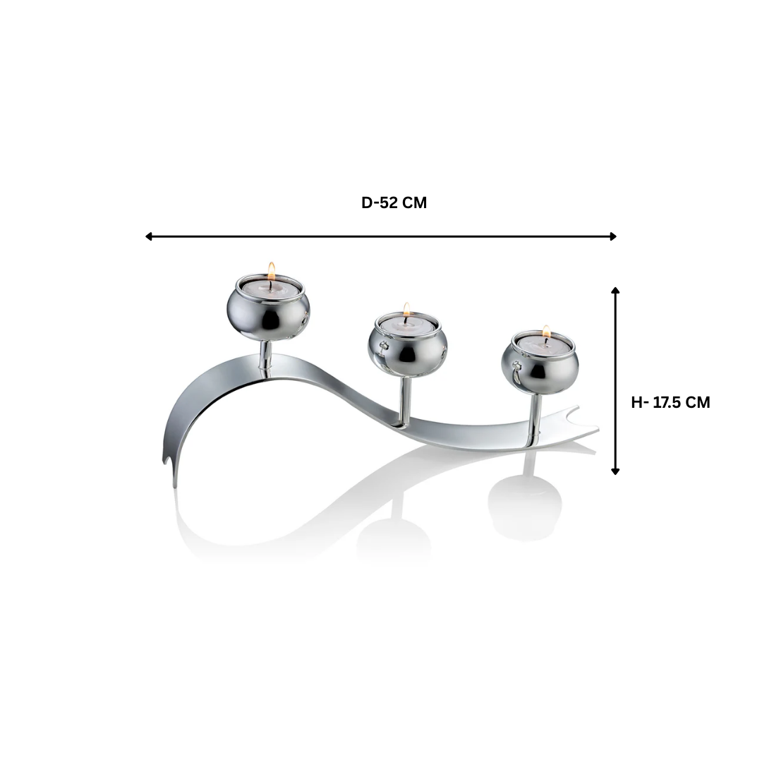 Executive 3-in-1 Candle Stand - Silver