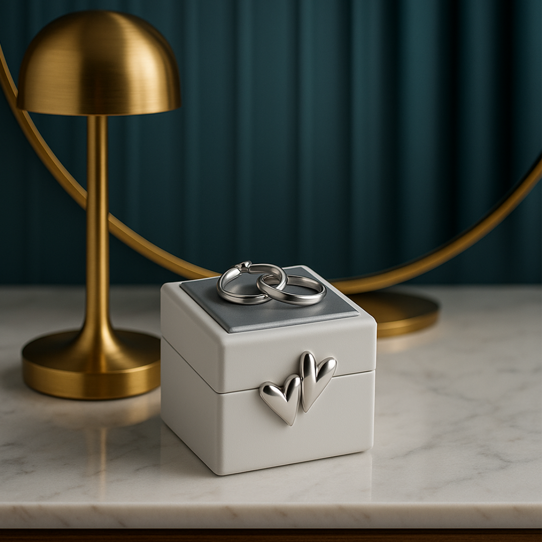 Buy Wedding Ring Box Online - Silver from Momentz