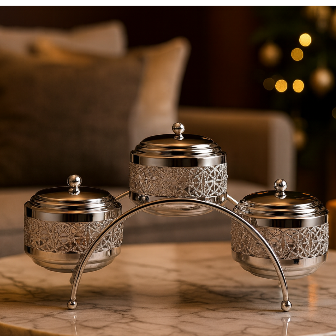 3-in-1 Bowl Set Silver