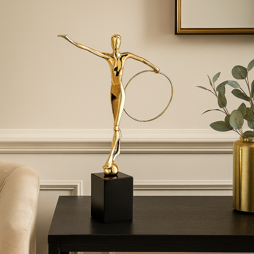 Figurine (Rhythmic Gymnastics Hoops) - Gold