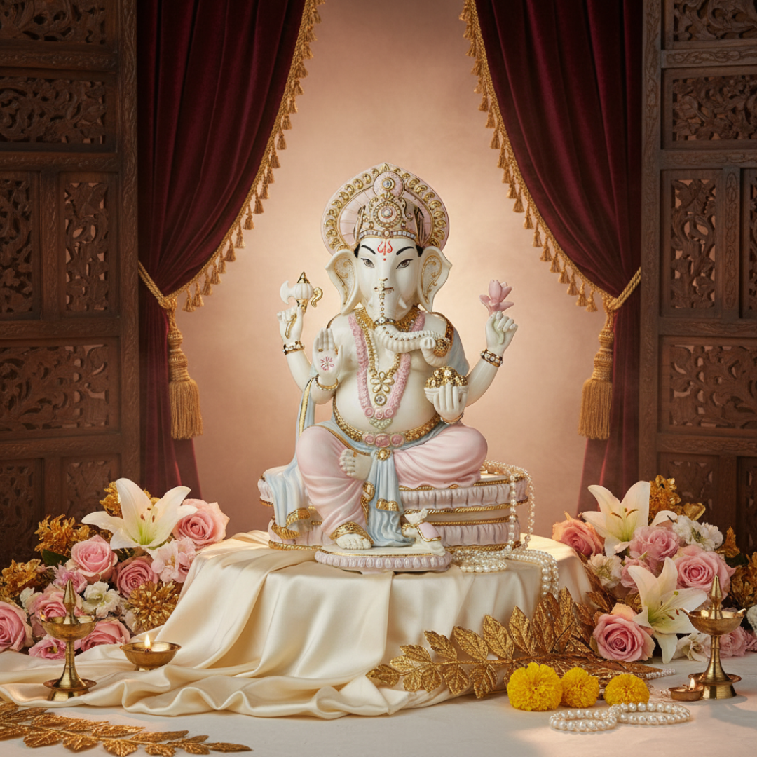 Ganesh ji Porc.- Colored