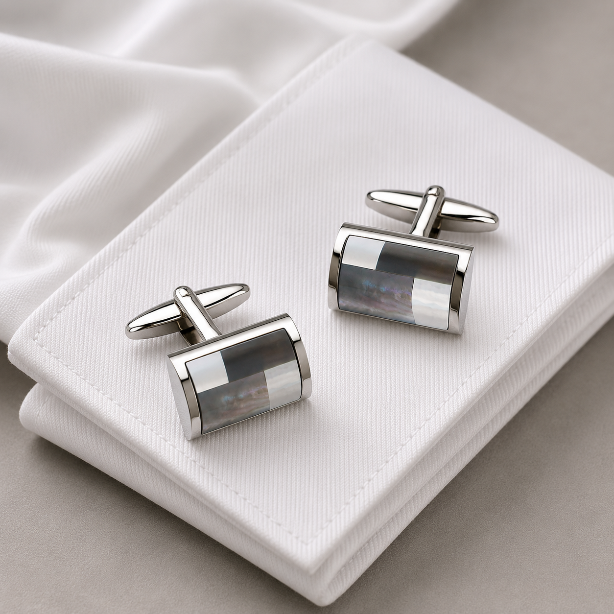 Cufflinks-Stone Silver