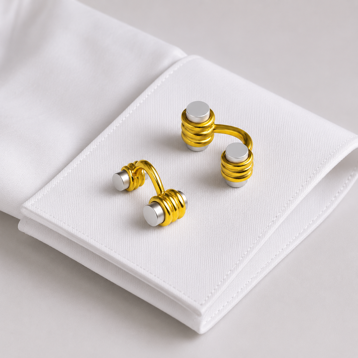 Pearl Cufflinks-Golden