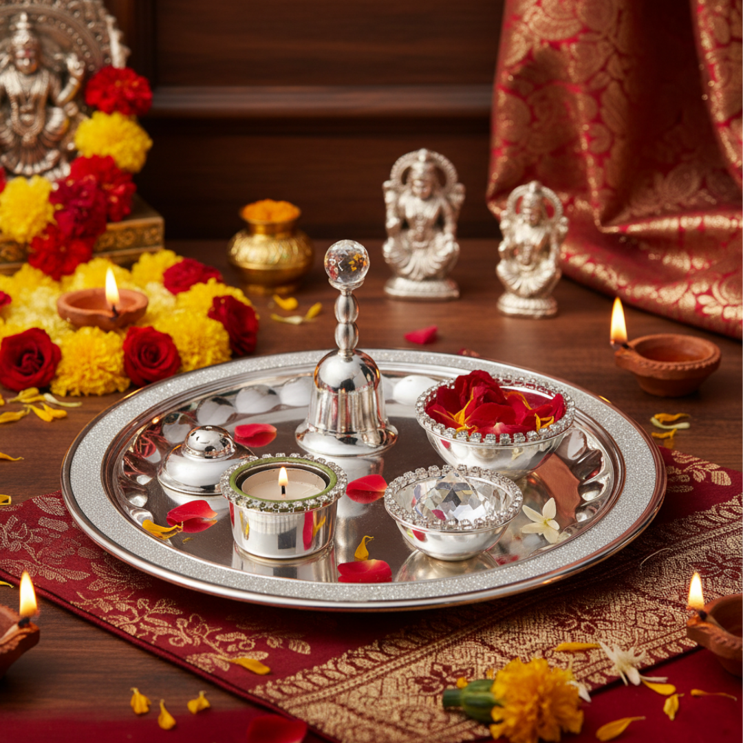 Puja Thal- Silver
