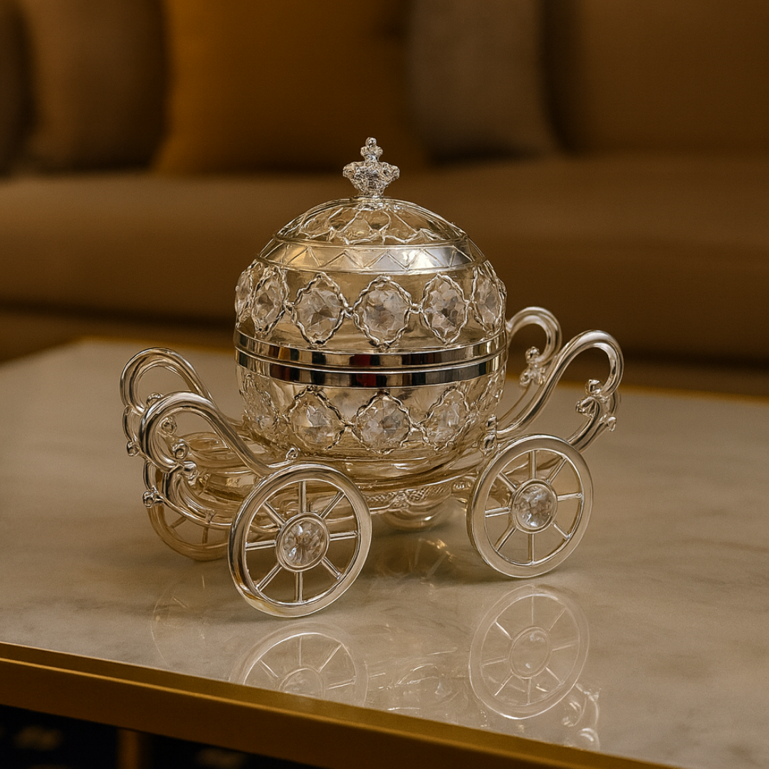 Wagon Tea Light Clear Crystal