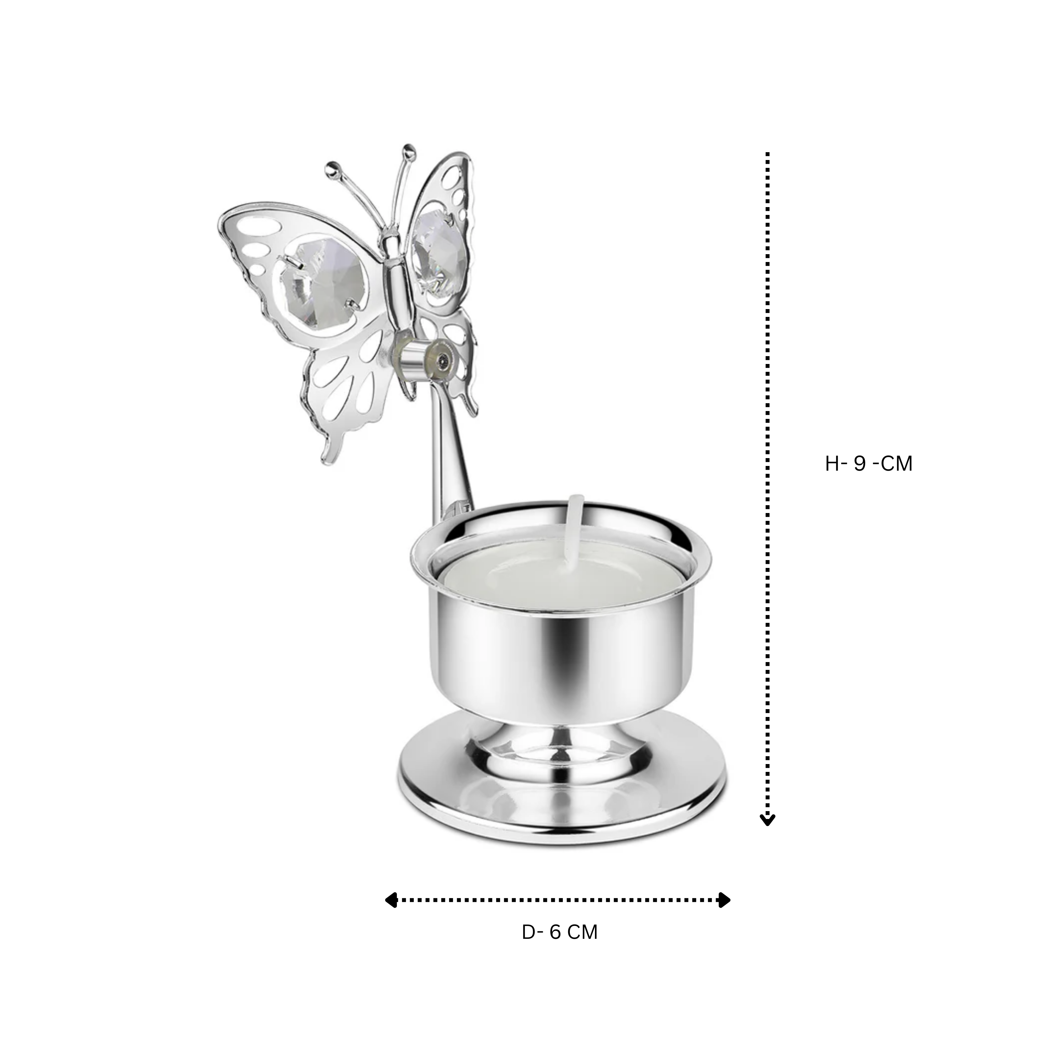 Butterfly Tea Light- Silver