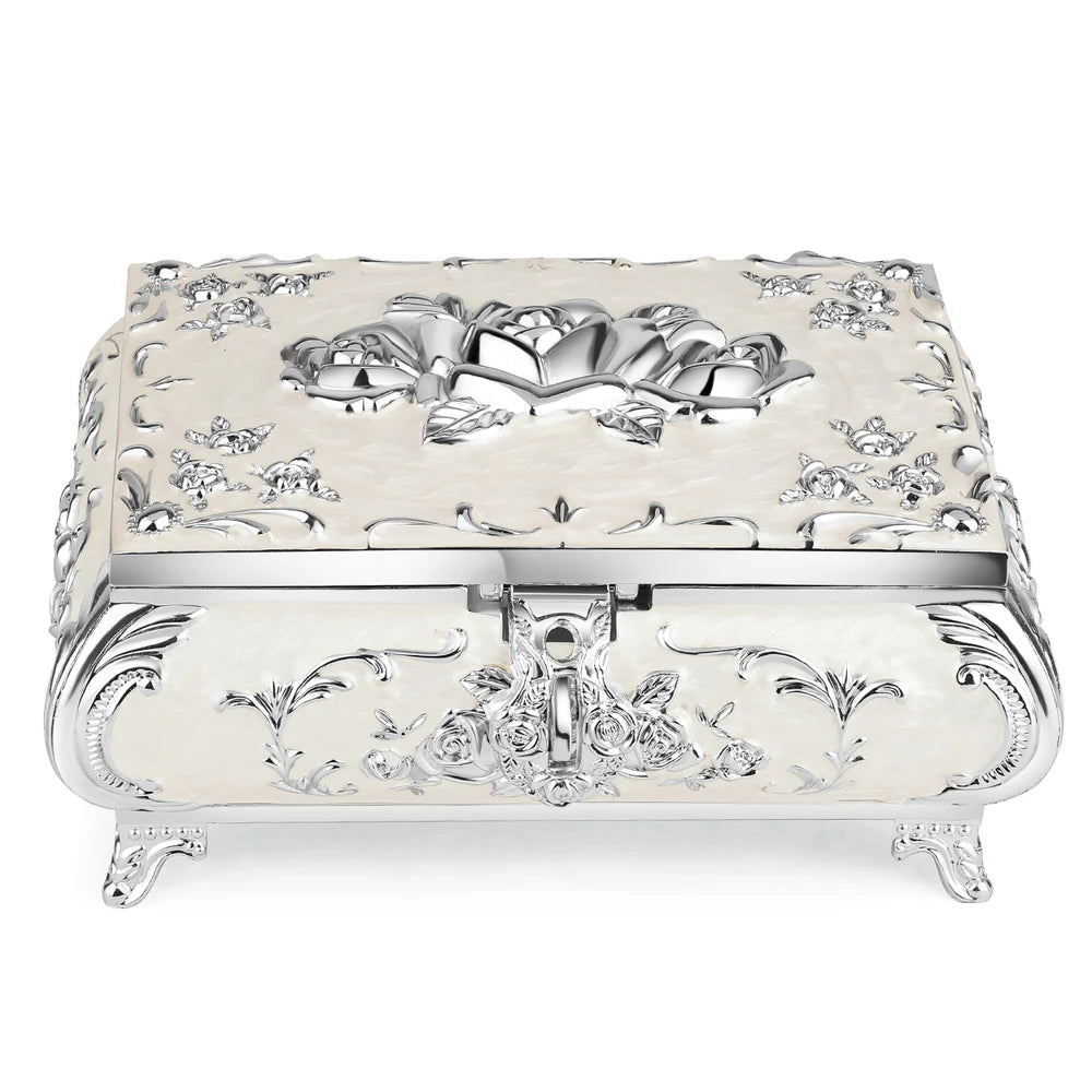 Enamel Rose Box White