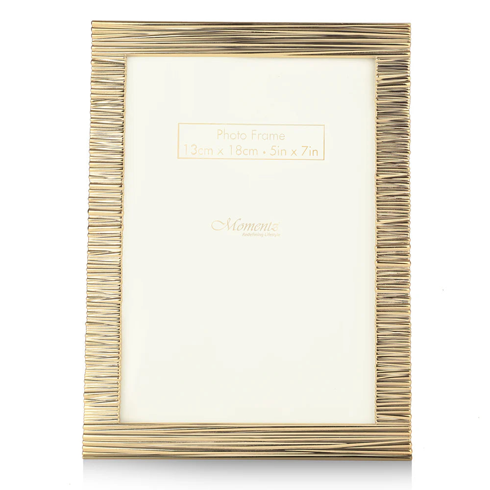 Striped Photo Frame - Gold