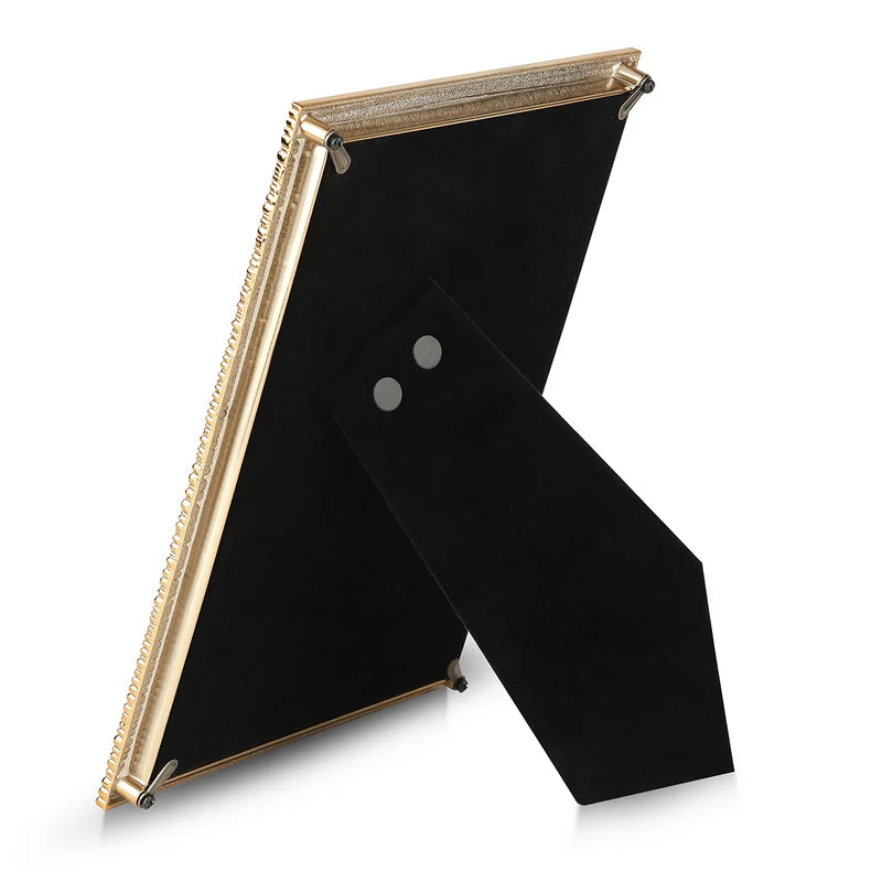 Striped Photo Frame - Gold