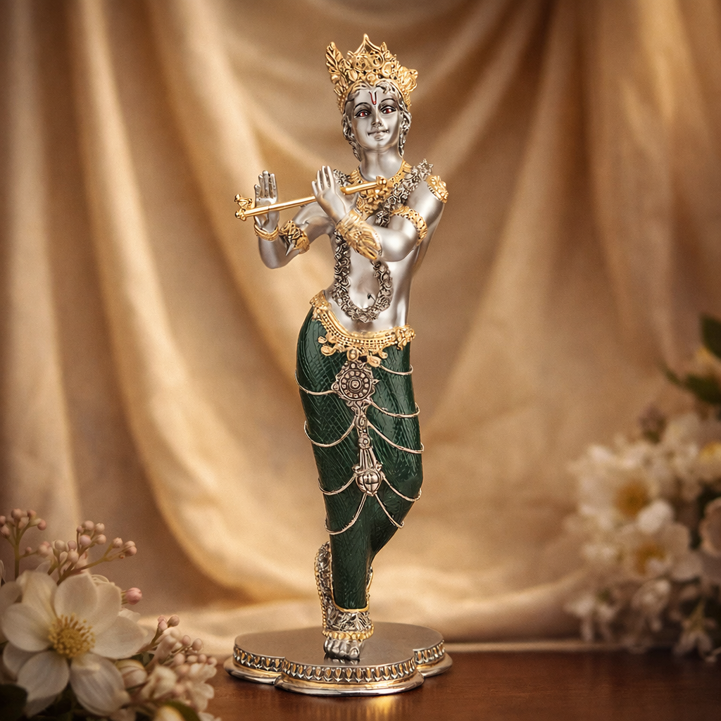 Standing Krishna (h-48.5 cm) Green