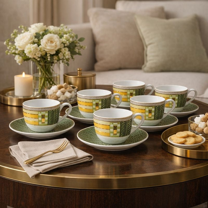 Forest Mosaic 12pcs Tea Set