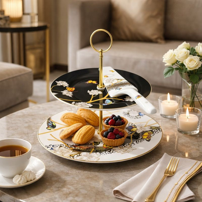 Nature Symphony 2 Tiers Cake Stand