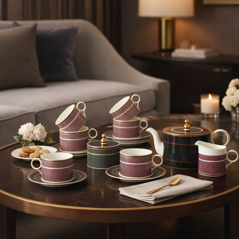 Regalia Stripes 15pcs Tea Set