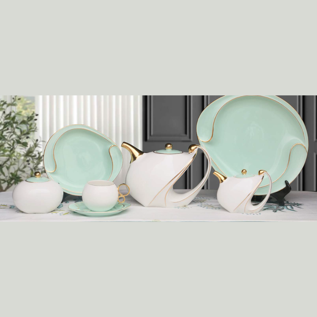 Luxury Tea set Green