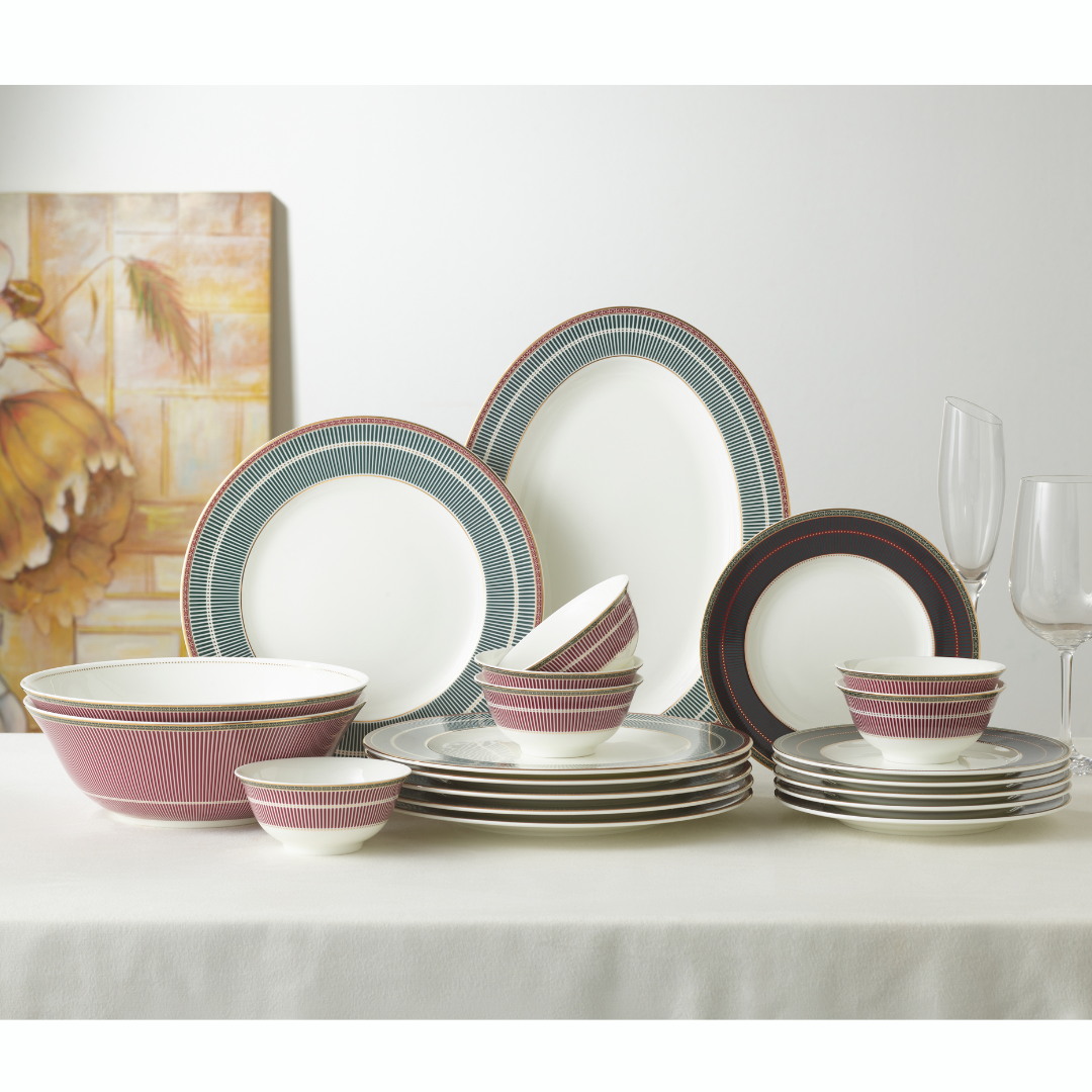 Regalia Stripes 21pcs Dinner Set