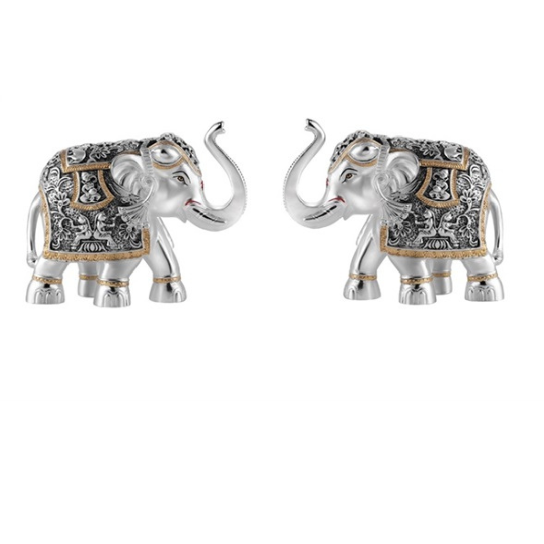 Pair of Silver Elephant