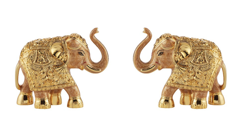 Set of 2  Gold Pearl Meena Medium (9.5cm)